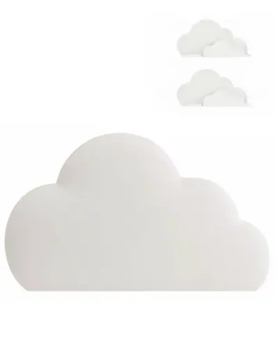 Cabecera COZY CLOUD, Cabecera de diseño para bebes y niños, incluye Cabecera de nube de tapicería de alta calidad+ Accesorios
